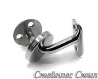 Держатель нержавеющий для круглого поручня 38, 40, 42.4, 45, 48.3, 50,8 мм AISI 304  (зеркальный, полированный)