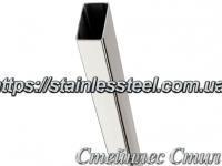 Stainless pipe profile 25Х15Х1,5 AISI 201 (600 grit)
