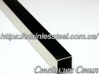 Stainless pipe profile 40Х40Х1,2 AISI 201 (600 grit)