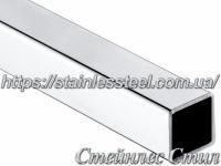 Stainless pipe profile 40Х40Х2 AISI 201 (600 grit)