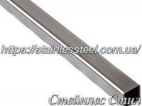 Stainless pipe profile 20Х20Х2 AISI 201 (600 grit)
