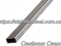 Stainless pipe profile 50Х25Х2 AISI 201 (600 grit)