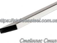 Stainless pipe profile 80Х20Х2 AISI 304 (mirror)
