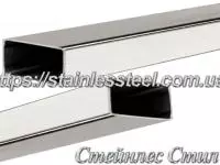 Stainless pipe profile 40Х20Х1,5 AISI 304 (mirror)