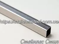 Stainless pipe profile 15Х15Х1,5 AISI 201 (600 grit)