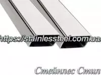 Stainless pipe profile 40Х20Х1,5 AISI 201 (600 grit)