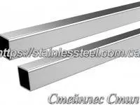 Stainless pipe profile 80Х80Х2 AISI 304 (mirror)