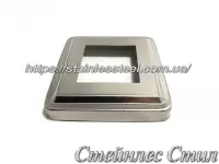Cover stainless steel square 25X25 mm AISI 304