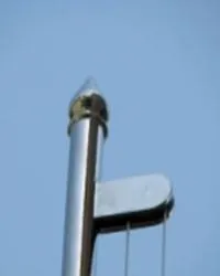 The flag mast made of stainless steel pipes